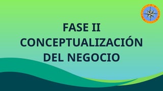 FASE II
CONCEPTUALIZACIÓN
DEL NEGOCIO
 