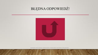 BŁĘDNA ODPOWIEDŹ!
AKADEMIA WSB ODDZIAŁ ZAMIEJSCOWY W KRAKOWIE | INŻYNIERIA ZARZĄDZANIA
 