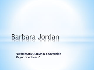 ‘Democratic National Convention
Keynote Address’
 