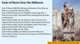 Sacking Rome Pope Leo the Great, Dissuading Attila the Hun From Sacking Rome, and ...