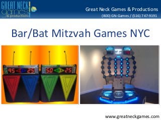 (800) GN-Games / (516) 747-9191
www.greatneckgames.com
Great Neck Games & Productions
Bar/Bat Mitzvah Games NYC
 