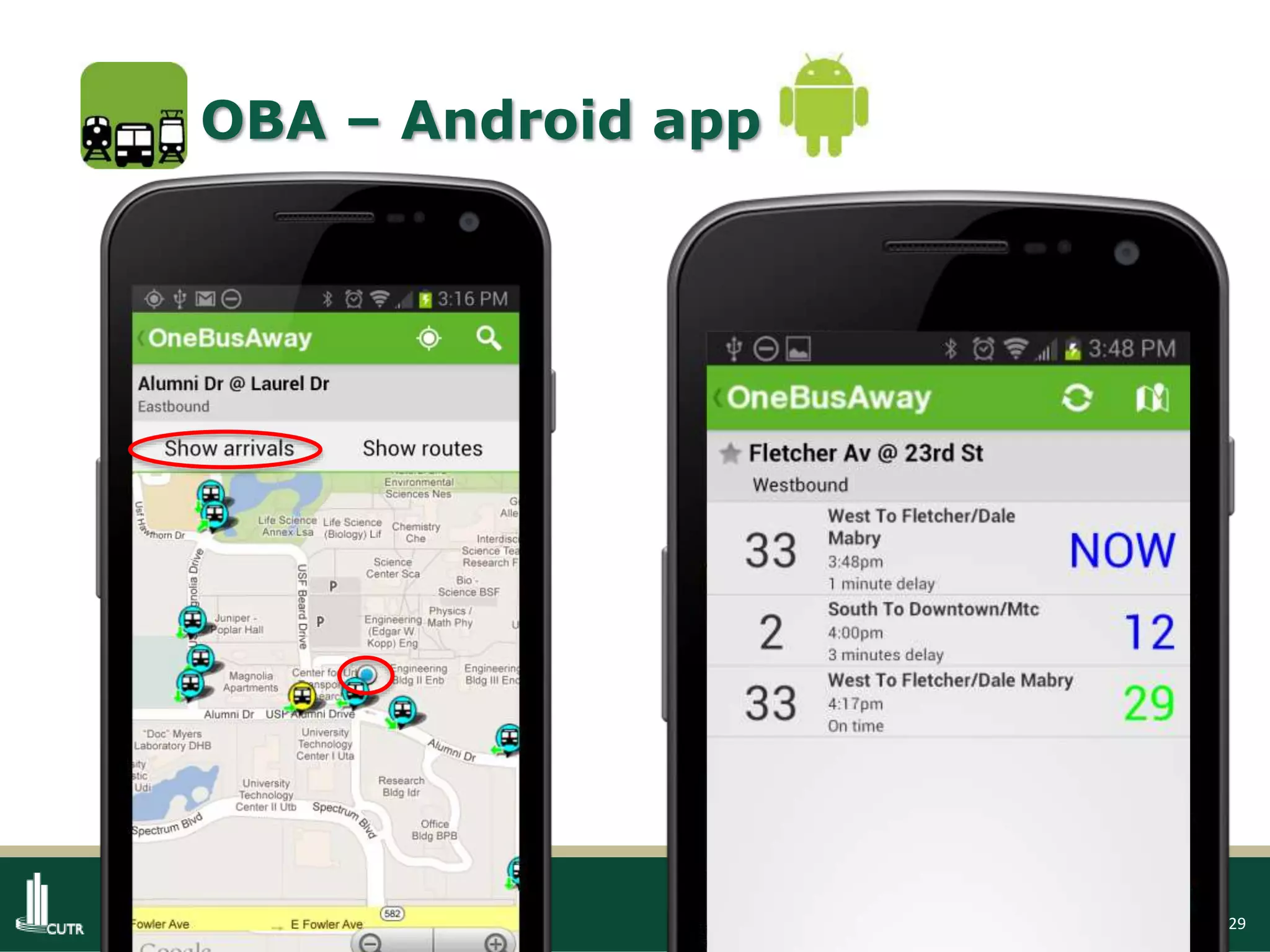 29
OBA – Android app
 