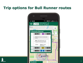 9
Trip options for Bull Runner routes
 