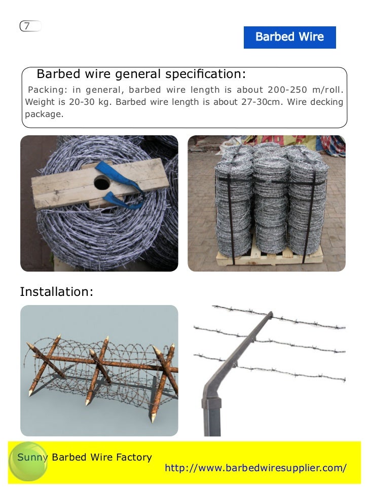 Razor Wire, Barbed Wire Catalog and Profile, Specification and Uses