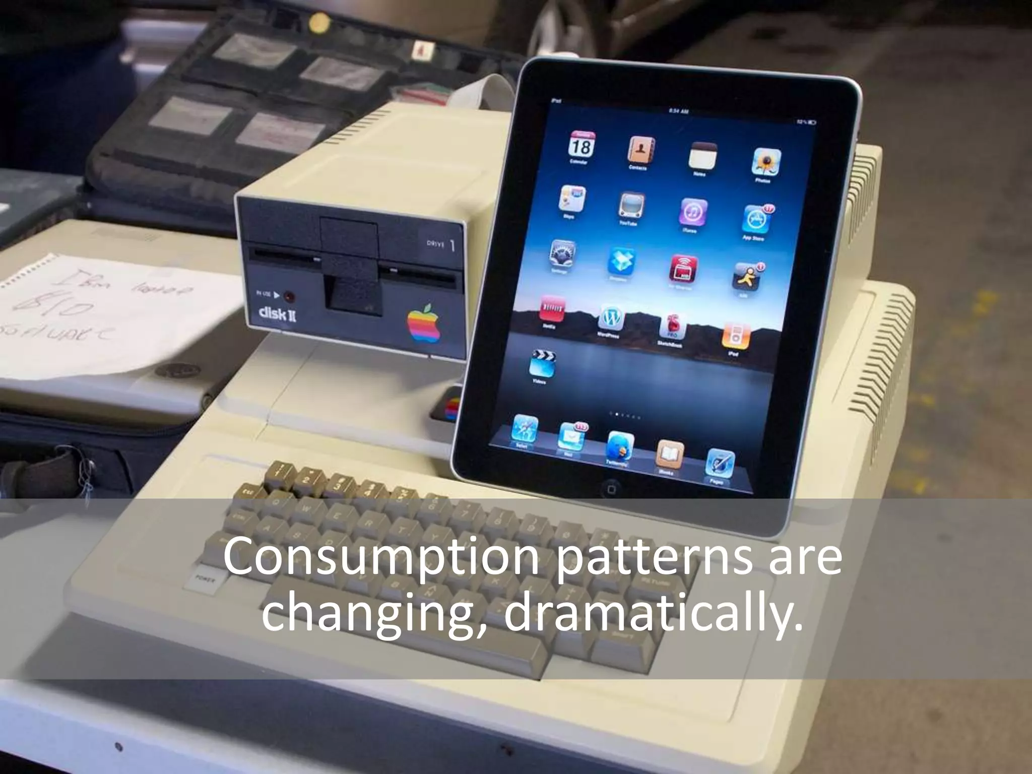 Consumption patterns are changing, dramatically.