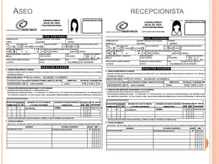 ASEO RECEPCIONISTA
 