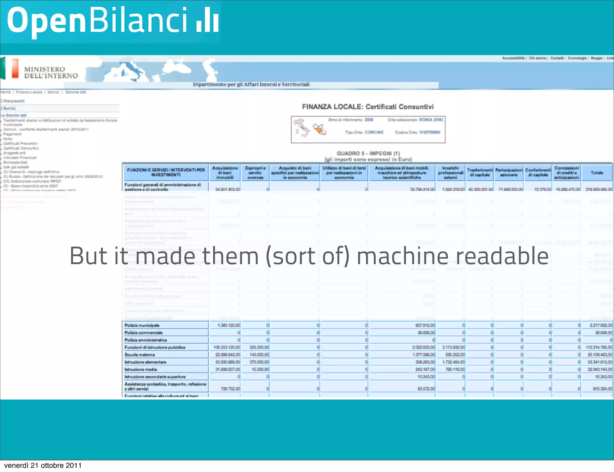 But it made them (sort of) machine readable




venerdì 21 ottobre 2011
 