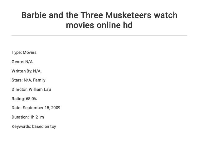 barbie and the three musketeers full movie online
