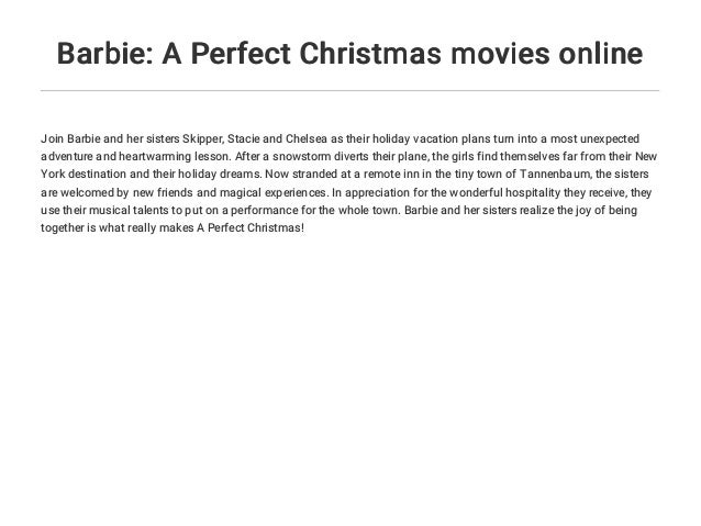 barbie a perfect christmas full movie online