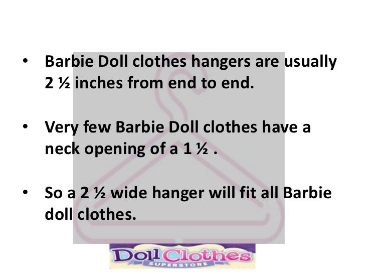 barbie doll clothes hangers