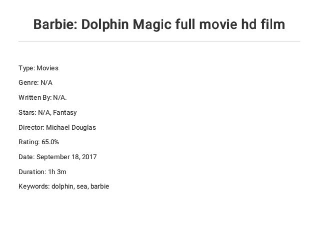 barbie movies dolphin magic full movie