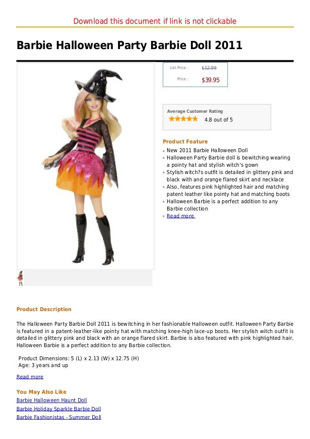 barbie halloween party