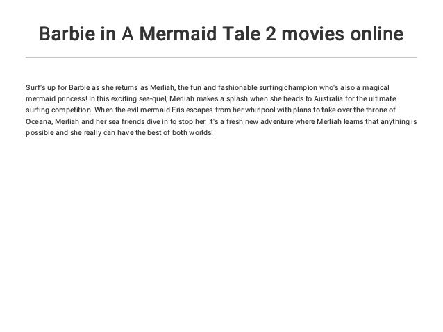 barbie in a mermaid tale online