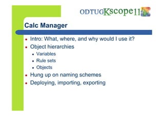 Calculation Manager Getting Started with Calc Manager for HFM | PDF