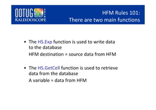HFM Business Rule Writing Tips and Techniques | PDF