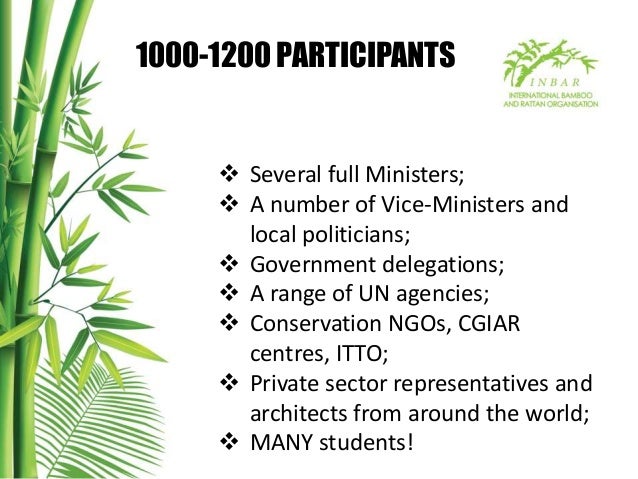 Global Bamboo And Rattan Congress 2018 Introduction