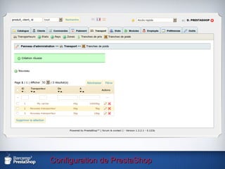 Configuration de PrestaShop 