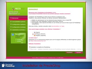Installation de PrestaShop 