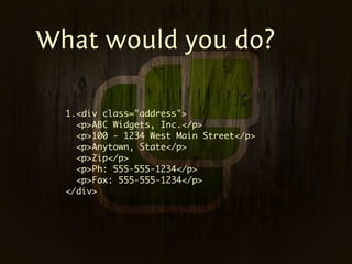 BarCamp Sd Microformats