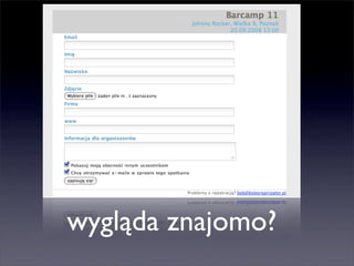 Barcamp - Widgety Then&Now