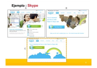 Ejemplo : Skype
       A          B




       C




                      8
 