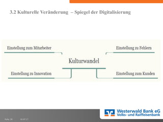 01.07.17Folie 20
3.2 Kulturelle Veränderung – Spiegel der Digitalisierung
 