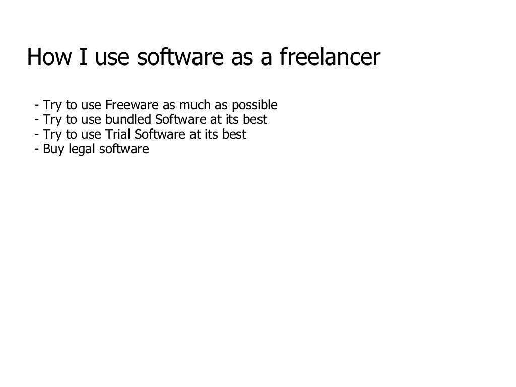 Copyrighted Software And A Life Of Freelancer Eng