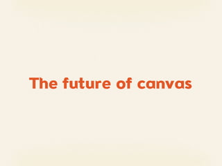 The future of canvas
 