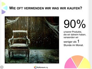 HUNDERTE MÖGLICHKEITEN DES KOKONSUMS




             KoKonsum.org
 