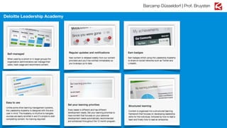 Barcamp Düsseldorf | Prof. Bruysten
Deloitte Leadership Academy

 