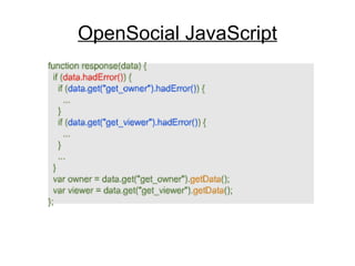 OpenSocial JavaScript 