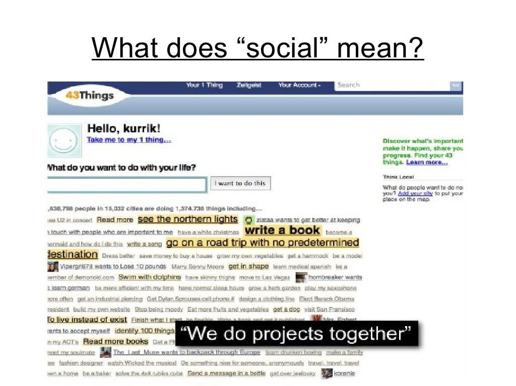 What does “social” mean?