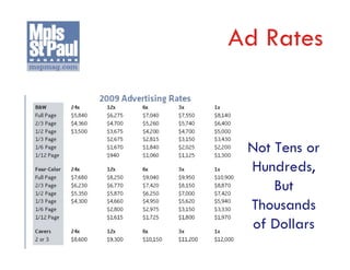 Ad Rates



 Not Tens or
 Hundreds,
     But
 Thousands
 of Dollars
 