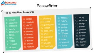 Passwörter
 