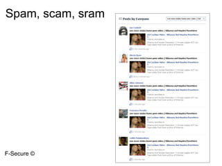 Spam, scam, sram F-Secure © 