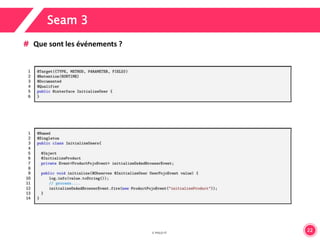 22 
Seam 3 
Que sont les événements ? 
 