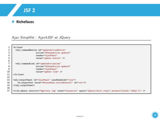 39 
JSF 2 
Richefaces 
 