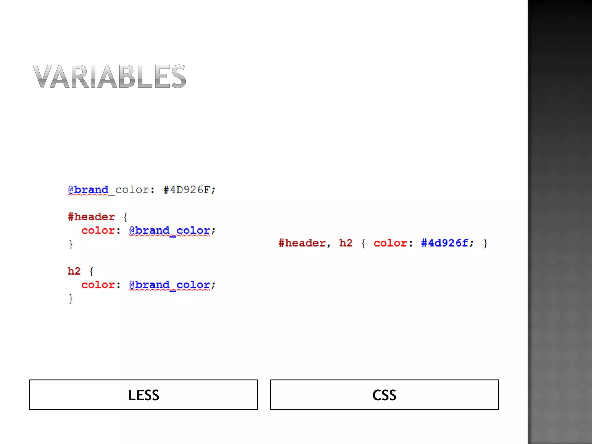 VariablesLESSCSS