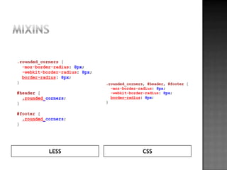 MixinsLESSCSS