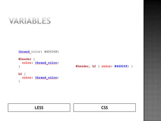 VariablesLESSCSS