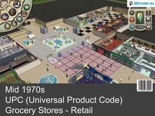 Mid 1970s
UPC (Universal Product Code)
Grocery Stores - Retail
 