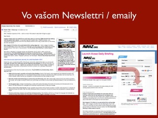 Vo vašom Newslettri / emaily
 