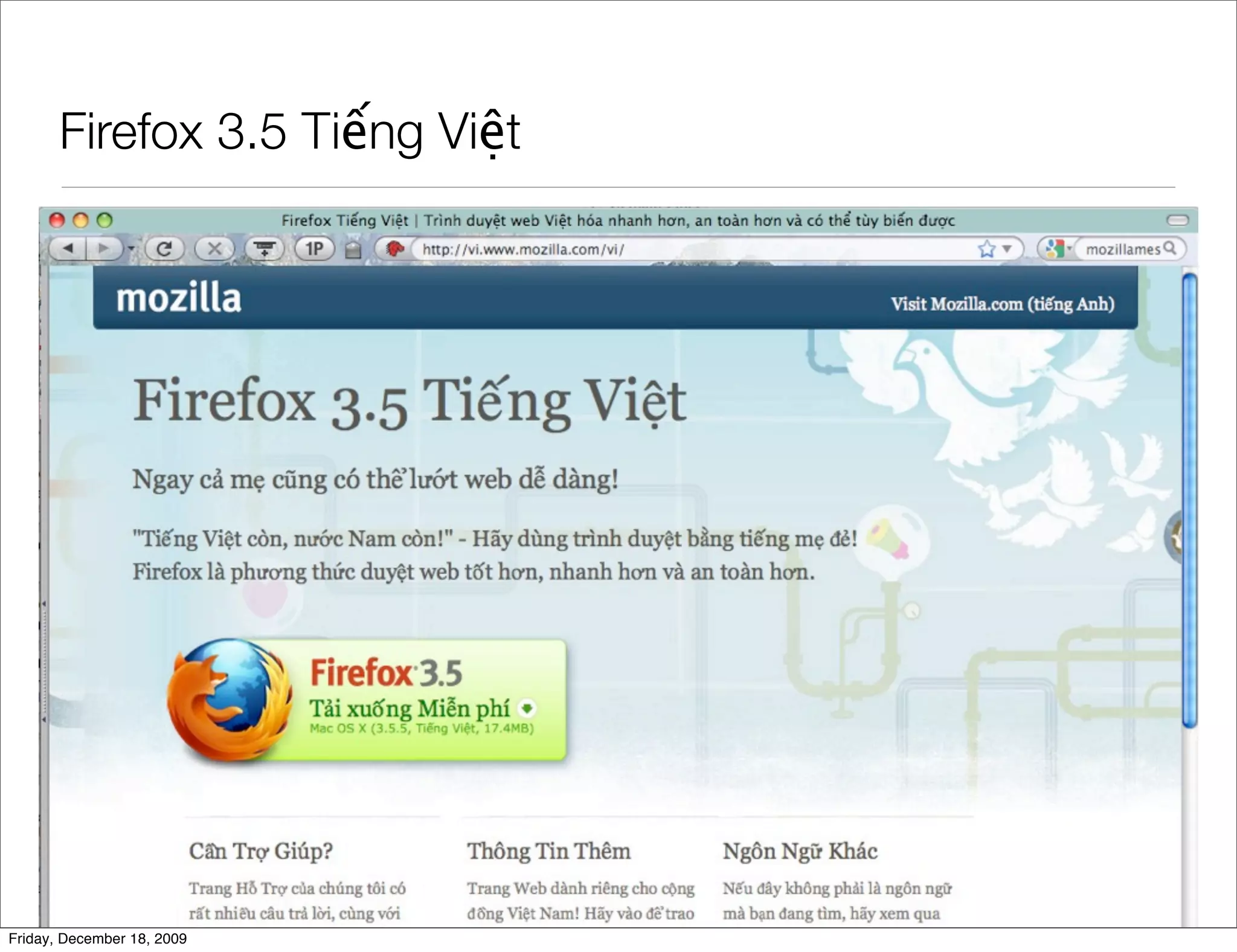 Firefox 3.5 Tiếng Việt




Friday, December 18, 2009
 