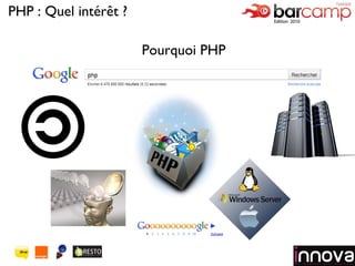 Logo de votre société Pourquoi PHP PHP : Quel intérêt ? 