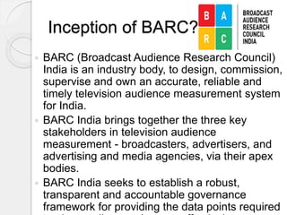 Barc and Tam Media Audience measurement | PPTX