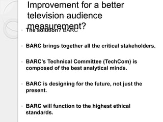 Barc and Tam Media Audience measurement | PPTX