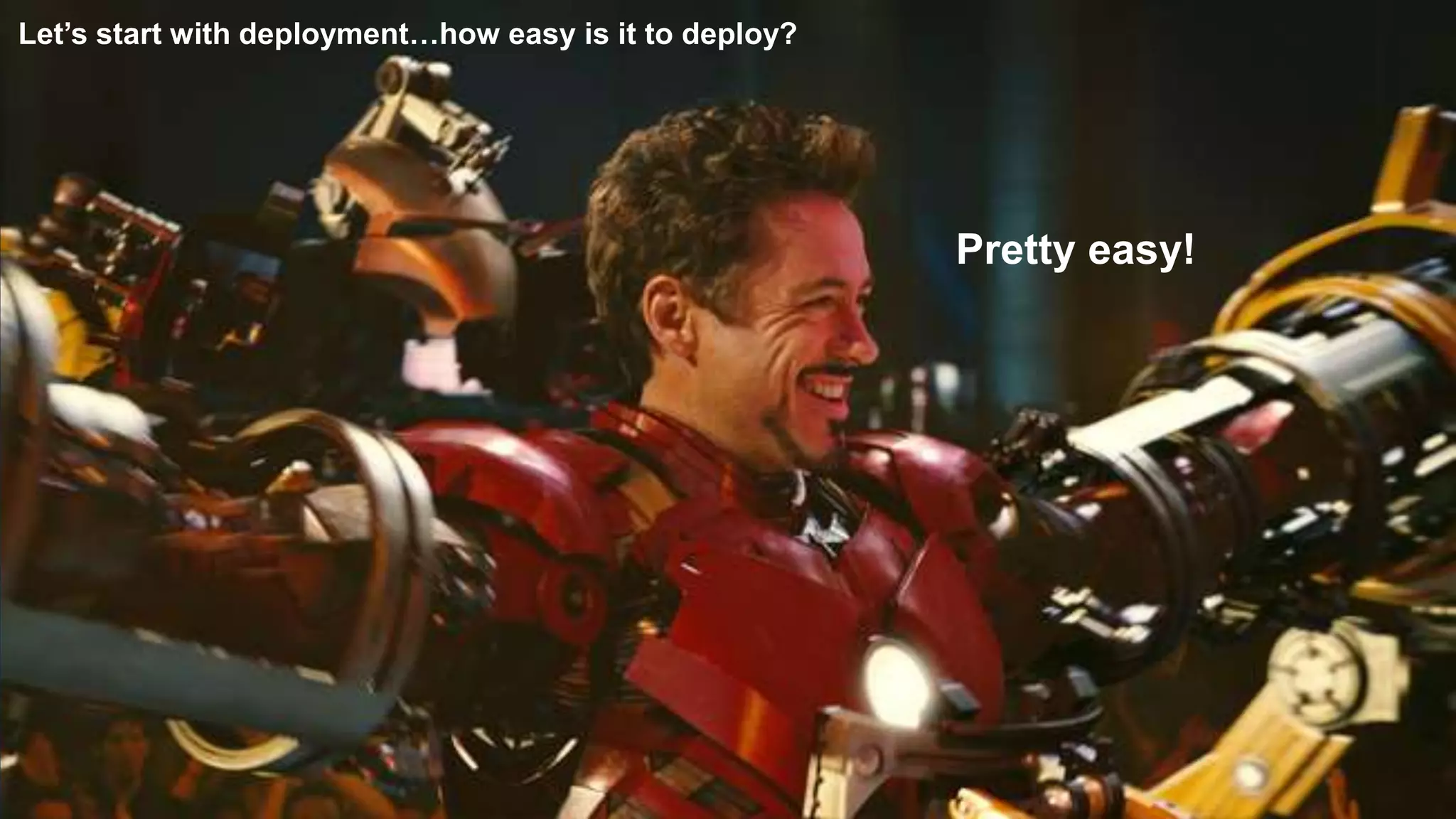 Let’s start with deployment…how easy is it to deploy?
Pretty easy!
 