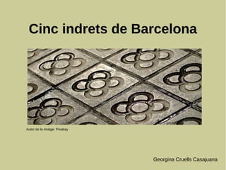 Cinc indrets de Barcelona
Autor de la imatge: Pixabay
Georgina Cruells Casajuana
 