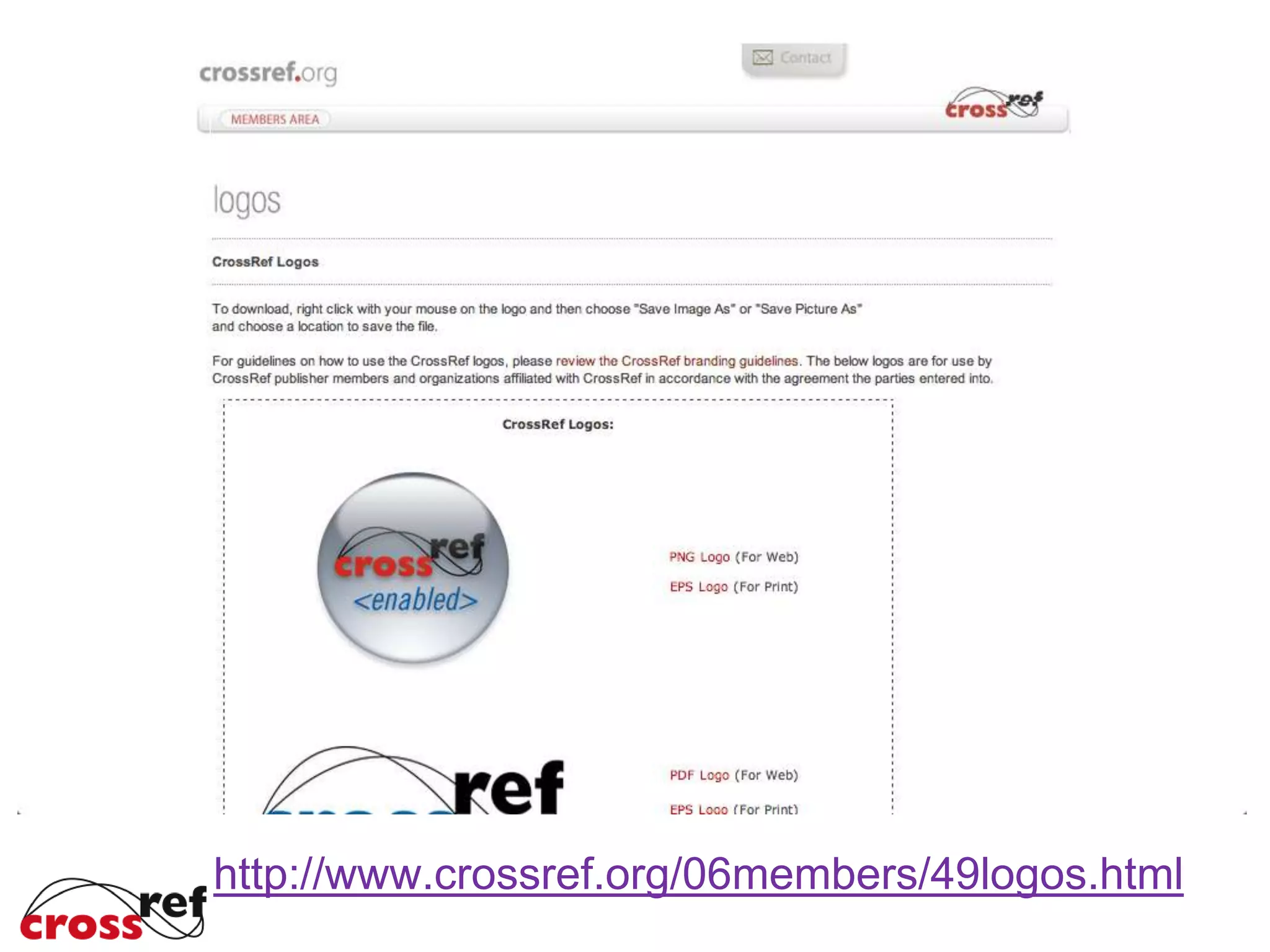 http://www.crossref.org/06members/49logos.html
 