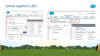 Joined reports in LEX
 